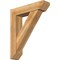 Ekena Millwork Traditional Slat Rough Sawn Bracket w/ Offset Brace, Western Red Cedar, 8"W x 34"D x 40"H BKT0806X34X40TRA06RWR - alternate 1